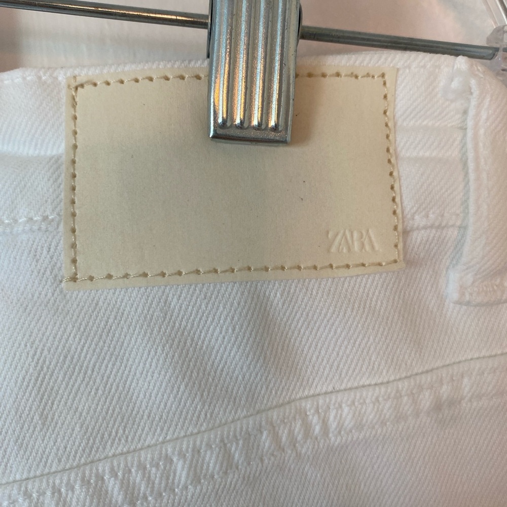 NWT WHITE ZARA MOM FIT DENIM JEANS SZ 6 - Picture 11 of 12